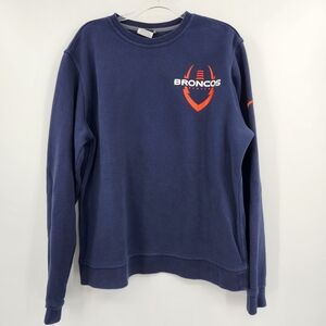 NFL Team Apparel Nike Denver Broncos Crew Sweatshirt Size XL Navy Blue